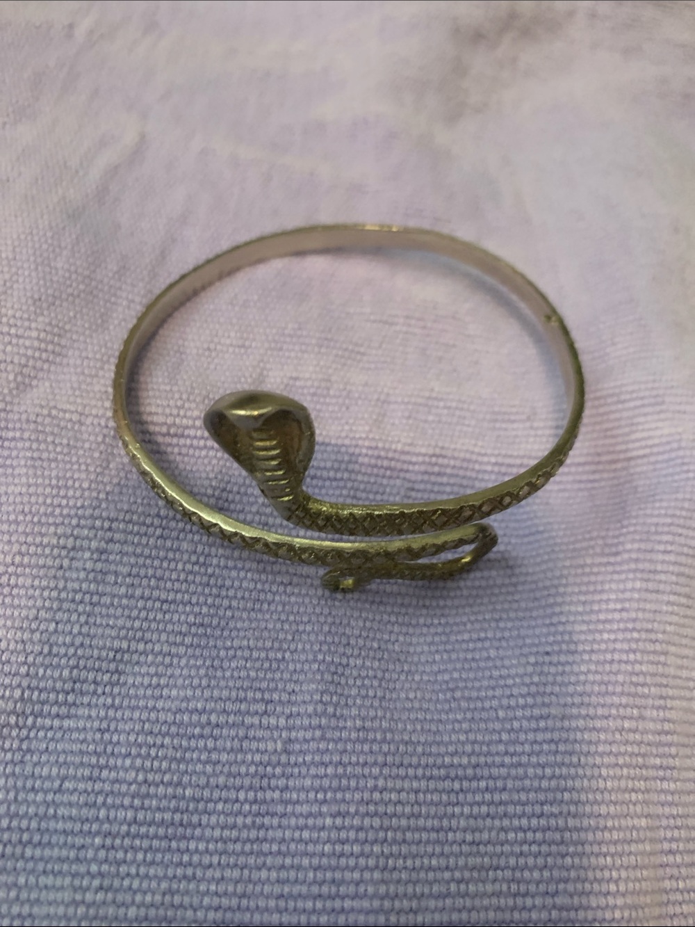 Vintage Silver Cobra Coil Reptile Bracelet